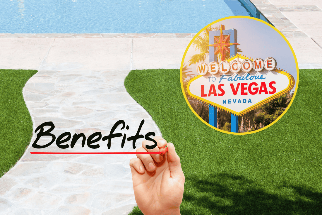 The benefits of artificial grass in las vegas poster