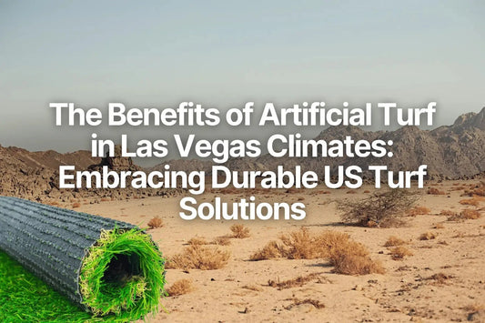 artificial grass roll laid over a desert landscape