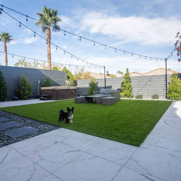 US Turf artificial grass install, Las Vegas courtyard